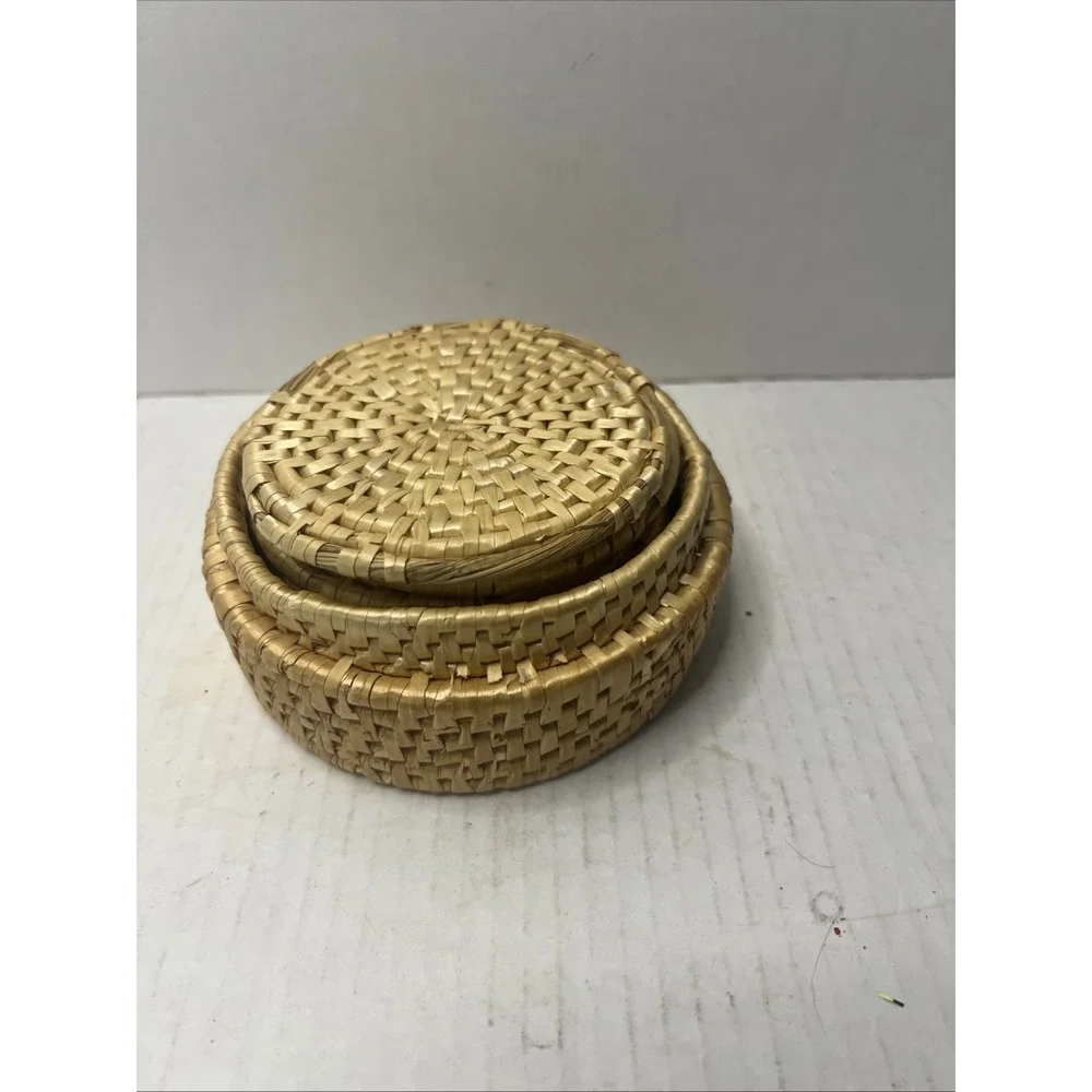 Set of (7) Rattan 3-7/8